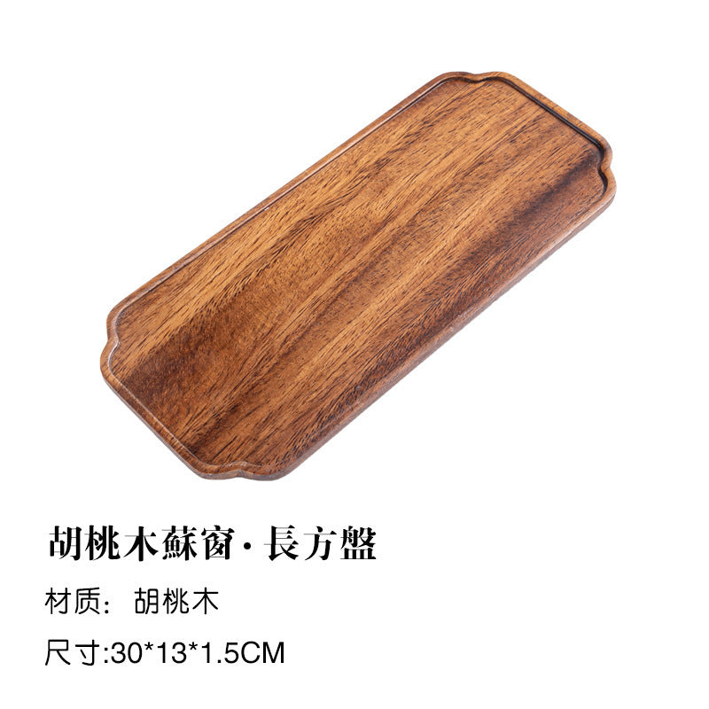 A walnut solid wood tray snack tray