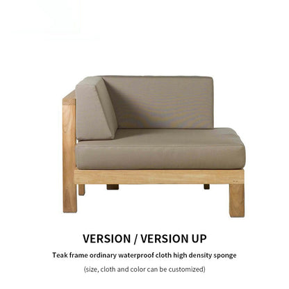 A Nordic outdoor sofa combination teak villa courtyard garden furniture B & B wind outdoor terrace solid wood small coffee table - Mixbatch