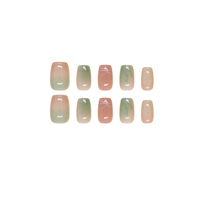 A Ice Through Cat's Eye Wearing Nail ins Wind Nail Art Patch Nail Patch Short Ballet Small Short T Prefabricated Nail 30 Pieces - Mixbatch
