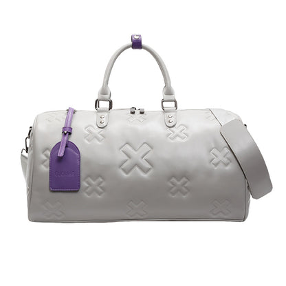 A new PU embossed fashion travel bag women's large-capacity hand luggage bag men's and women's sports suitcase fitness