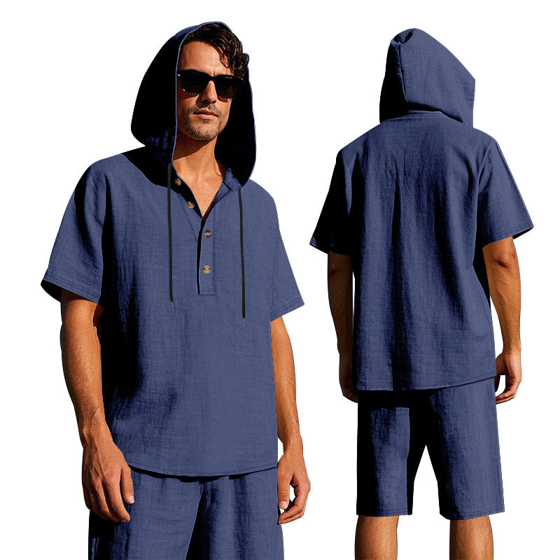 A Hooded Short Sleeve Suit