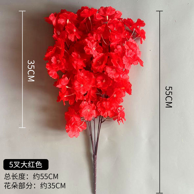 A simulated cherry blossom branch cherry blossom tree plastic wedding decoration peach blossom pear blossom indoor living room ceiling simulated flower fake flower