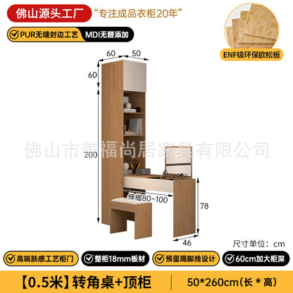A The solid wood wardrobe with OSB board ENF grade melamine paint finish