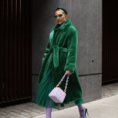 A faux fur jacket
