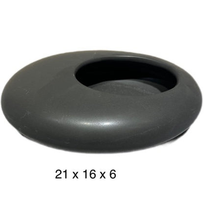 A ceramic flower pot potting container