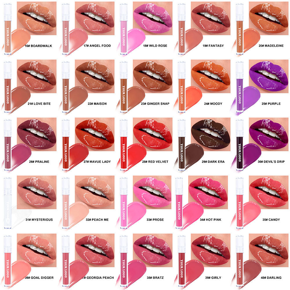 A mirror water gloss lip gloss lip glaze —— Customizable logo MOQ 100 pieces
