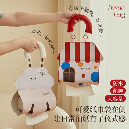 كيس مناديل ورقية كرتوني مثبت على الحائط 