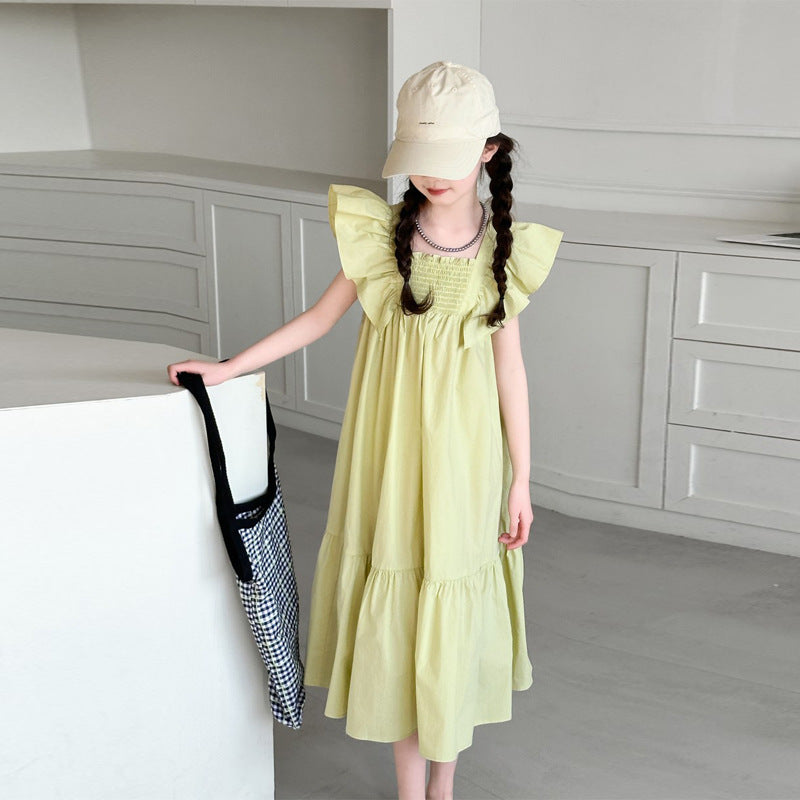 A orange tiger girl temperament dress - Mixbatch