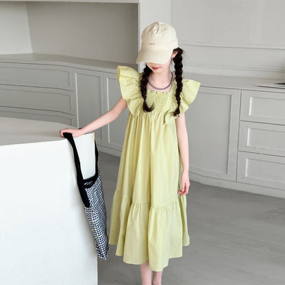 A orange tiger girl temperament dress - Mixbatch