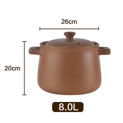 A terracotta casserole soup