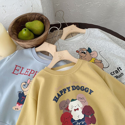 A children's crew neck sweater