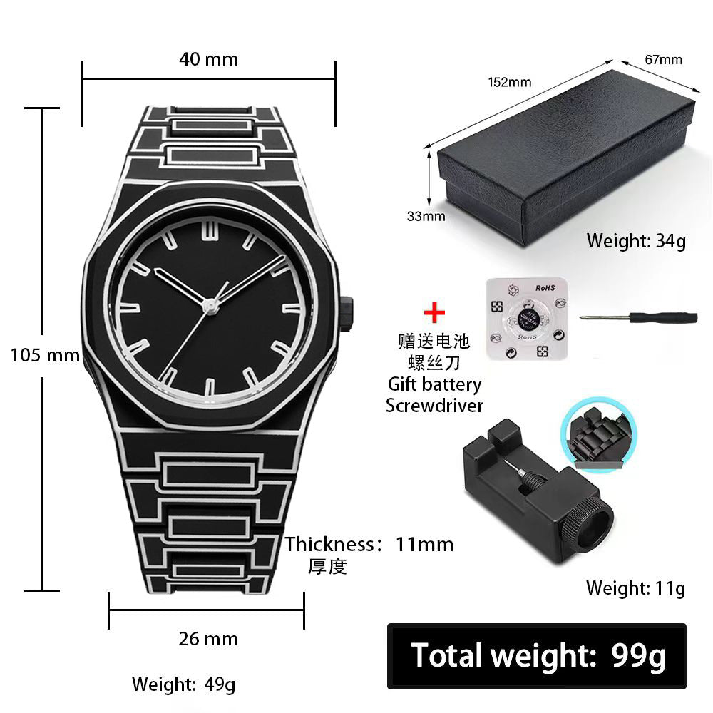 A Men's Premium Waterproof Women's Watch South East Asia Middle East Popular Plastic Men's Quartz Watch