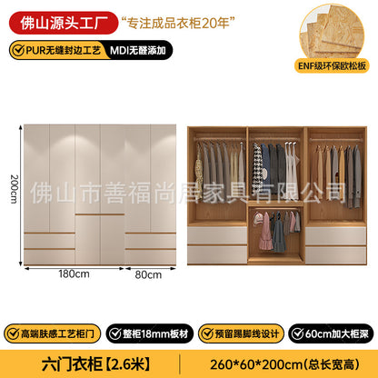 A The solid wood wardrobe with OSB board ENF grade melamine paint finish