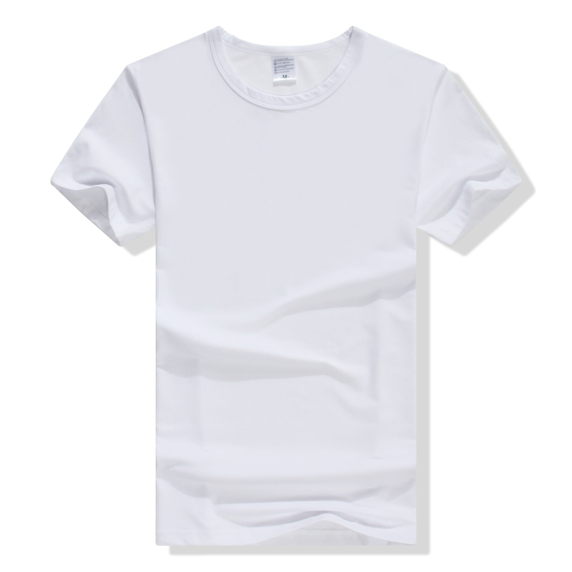 A Cross-border solid color blank milk silk modal hot sublimation transfer advertising shirt children's polyester T-shirt men's short sleeves - Mixbatch