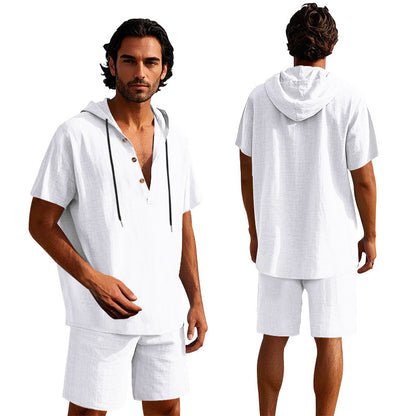 A Hooded Short Sleeve Suit