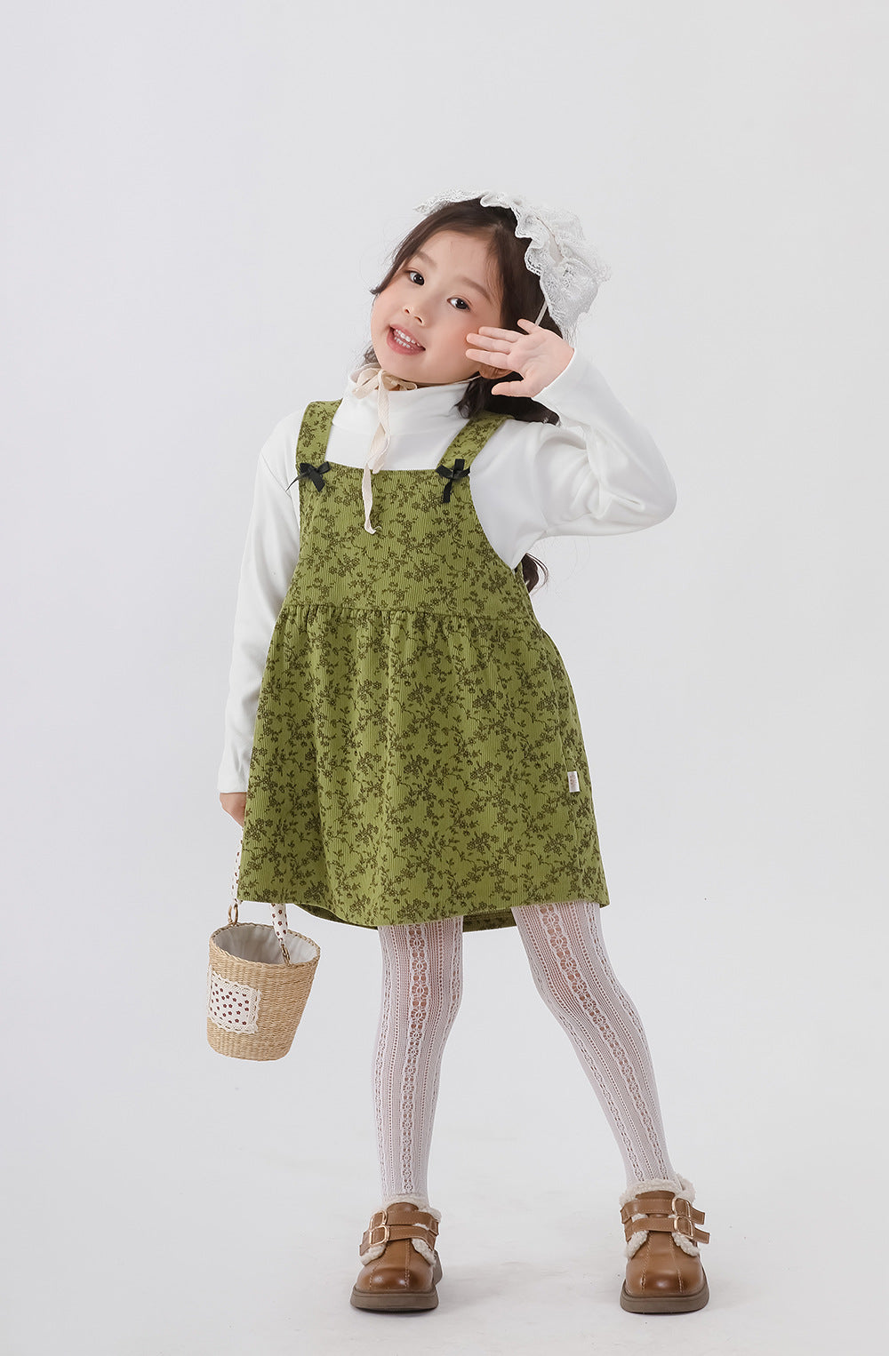 A] Children's spring dress casual princess style