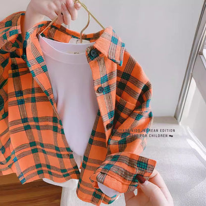 A children's long-sleeved shirt