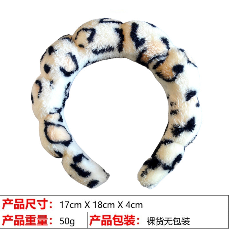A high cranial top hair accessories women wash face bath clouds sponge headband makeup remover hair band headband