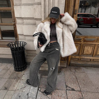A faux fur jacket