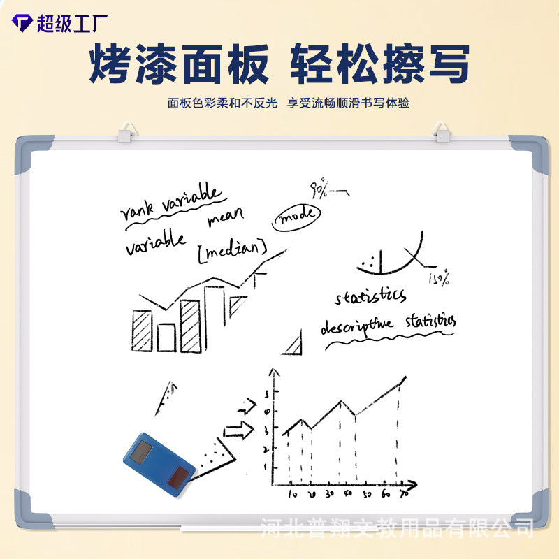 A magnetic blackboard whiteboard