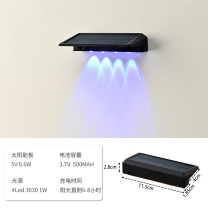 A Solar Step Light Outdoor Garden Decoration Light Wall Wall Light Automatic Switch Night Light Terrace Waterproof Balustrade Light