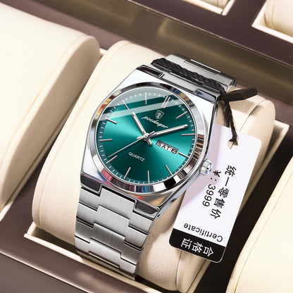 Xīnkuǎn fángshuǐ shuāng rìlì nán xuéshēng wàimào xiūxián shíshàng yùndòng shíyīng biǎo 930 24 / 5,000 New waterproof dual calendar male student foreign trade leisure fashion sports quartz watch 930