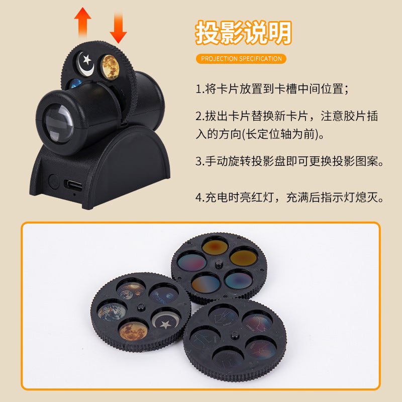 A creative moon earth projection lamp