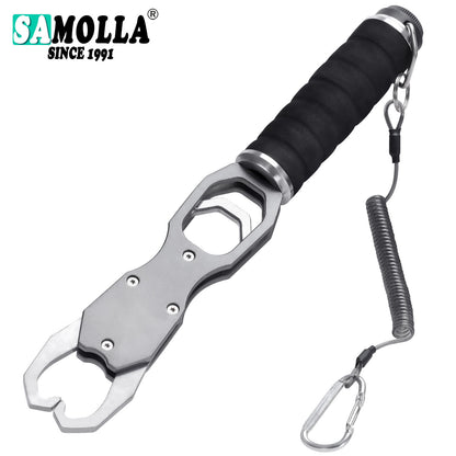 A Aluminum Fish Holder with Scale – Strong & Portable for Fishing
