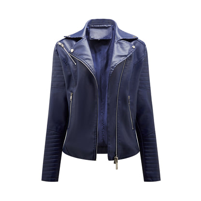 A women's leather jacket