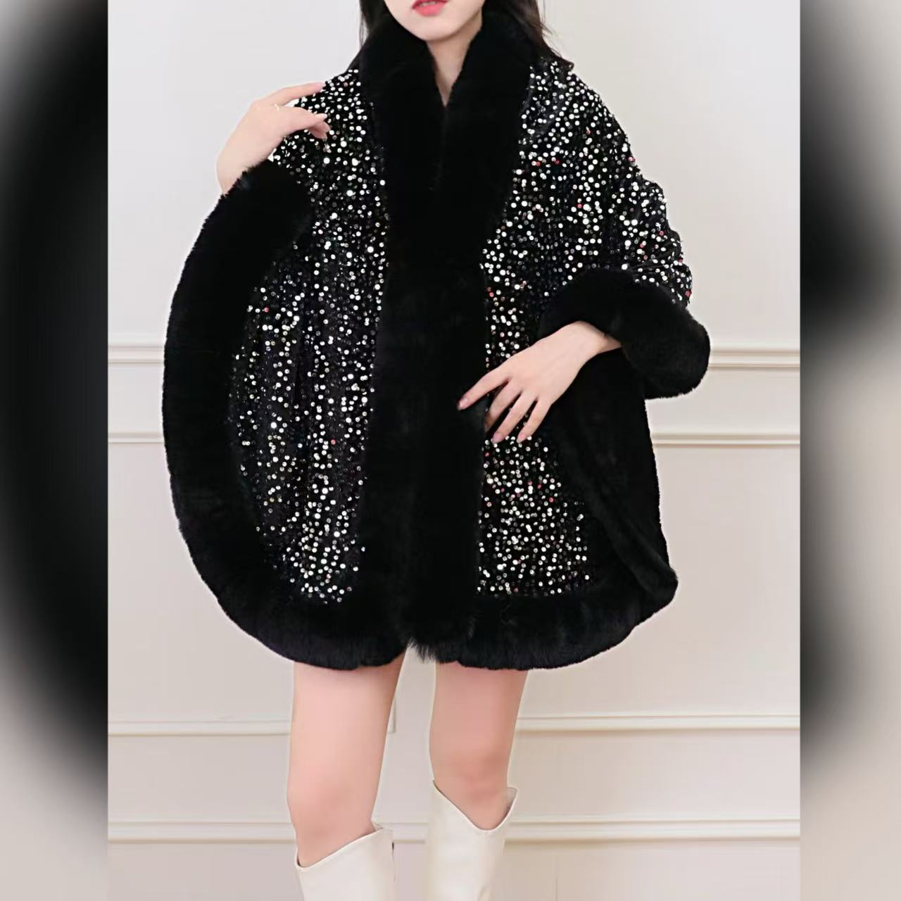 A faux fur jacket