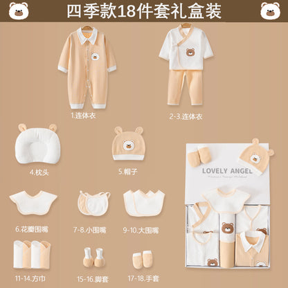 A4 Newborn Baby Gift Box Class A Pure Cotton Set Full Moon Baby Gift Newborn Newborn Meeting Gift Supplies - Mixbatch