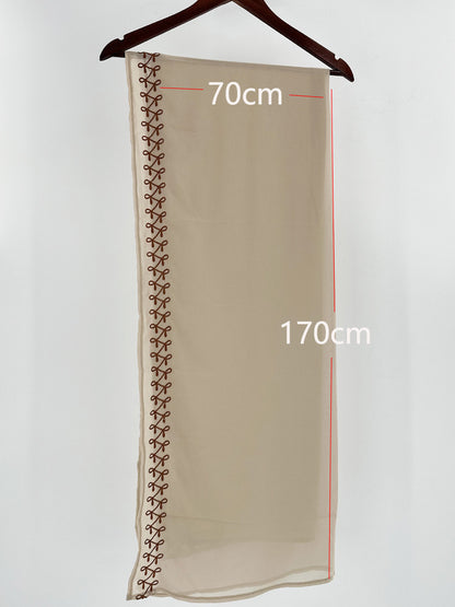 New Muslim fashion temperament elegant cardigan robe bat sleeve embroidered headscarf - Mixbatch