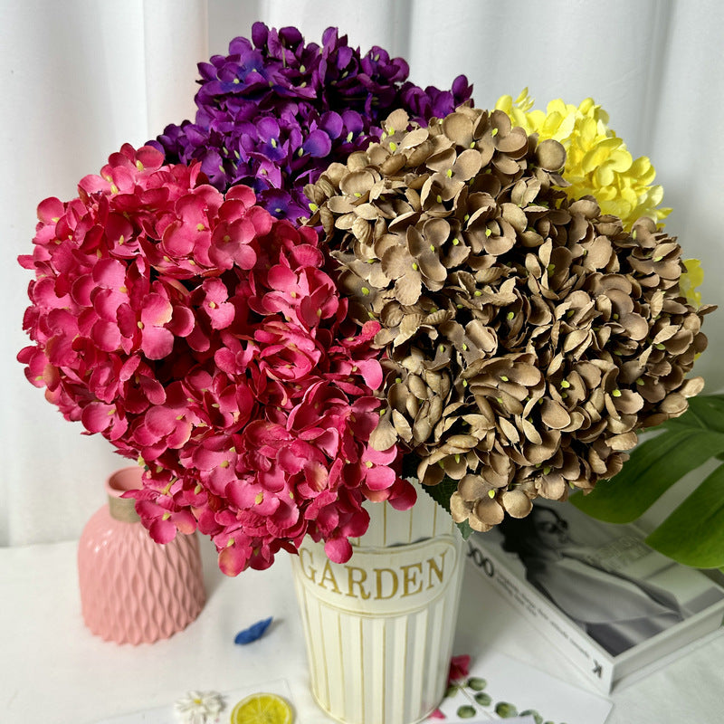 زينة زهور الكوبية "مييو" بخمسة رؤوس، زهور صناعية لتزيين حفلات الزفاف، قماش مصقول، زهور صناعية لتزيين الفنادق 