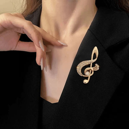 A music note art corsage suit suit brooch personalized musical instrument collar pin creative men and women badge pin accessories - Mixbatch
