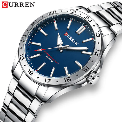 A 8452 Casual Quartz Watch Men's Watch, Steel Strap Watch, Business Men's Watch - Mixbatch