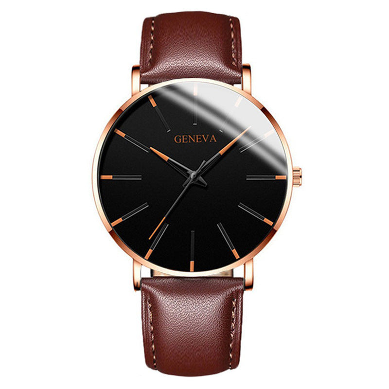 A Geneva Fashion Mesh Strap Watch Men's Watch Colorful Scale Men's Watch Business Quartz Watch Wholesale - Mixbatch