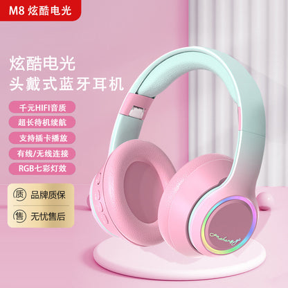 A wireless bluetooth headset