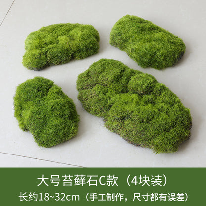 A simulated plant wall accessories with grass decoration background wall simulated moss stone moss moss hair planting stone