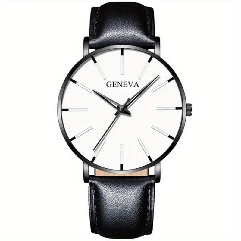 A Geneva Fashion Mesh Strap Watch Men's Watch Colorful Scale Men's Watch Business Quartz Watch Wholesale - Mixbatch