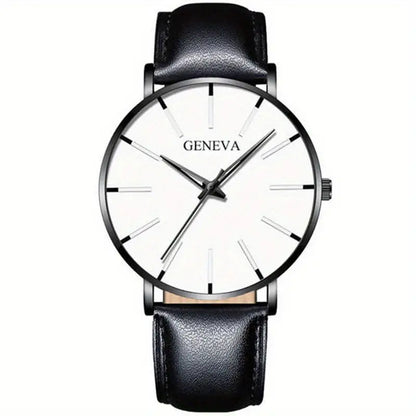 A Geneva Fashion Mesh Strap Watch Men's Watch Colorful Scale Men's Watch Business Quartz Watch Wholesale - Mixbatch