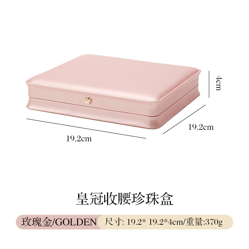 A PU leather jewelry high-end box custom LOGO