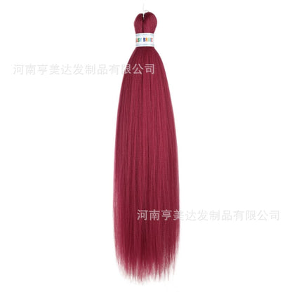 A EZ Color 26inch Women Chemical Fiber Long Straight Hair Large Easy Braided Hair Low Temperature Silk Long Straight Hair Wig
