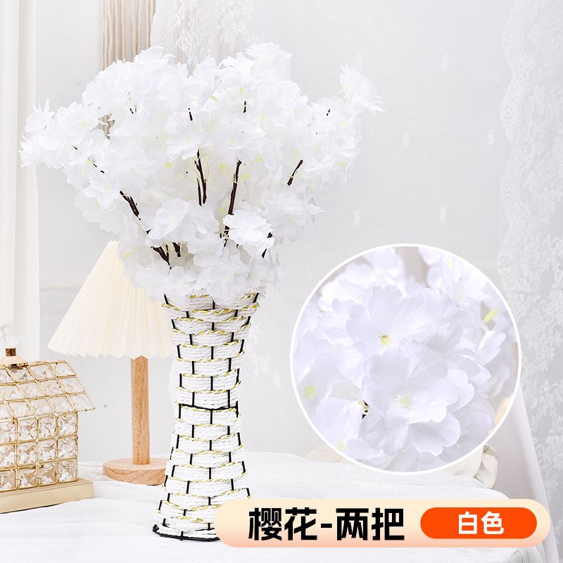 A Simulation Cherry Blossom Branch Cherry Blossom Tree Plastic Peach Blossom Arrangement Wedding Ceiling Decoration Indoor Home Tabletop Ornament