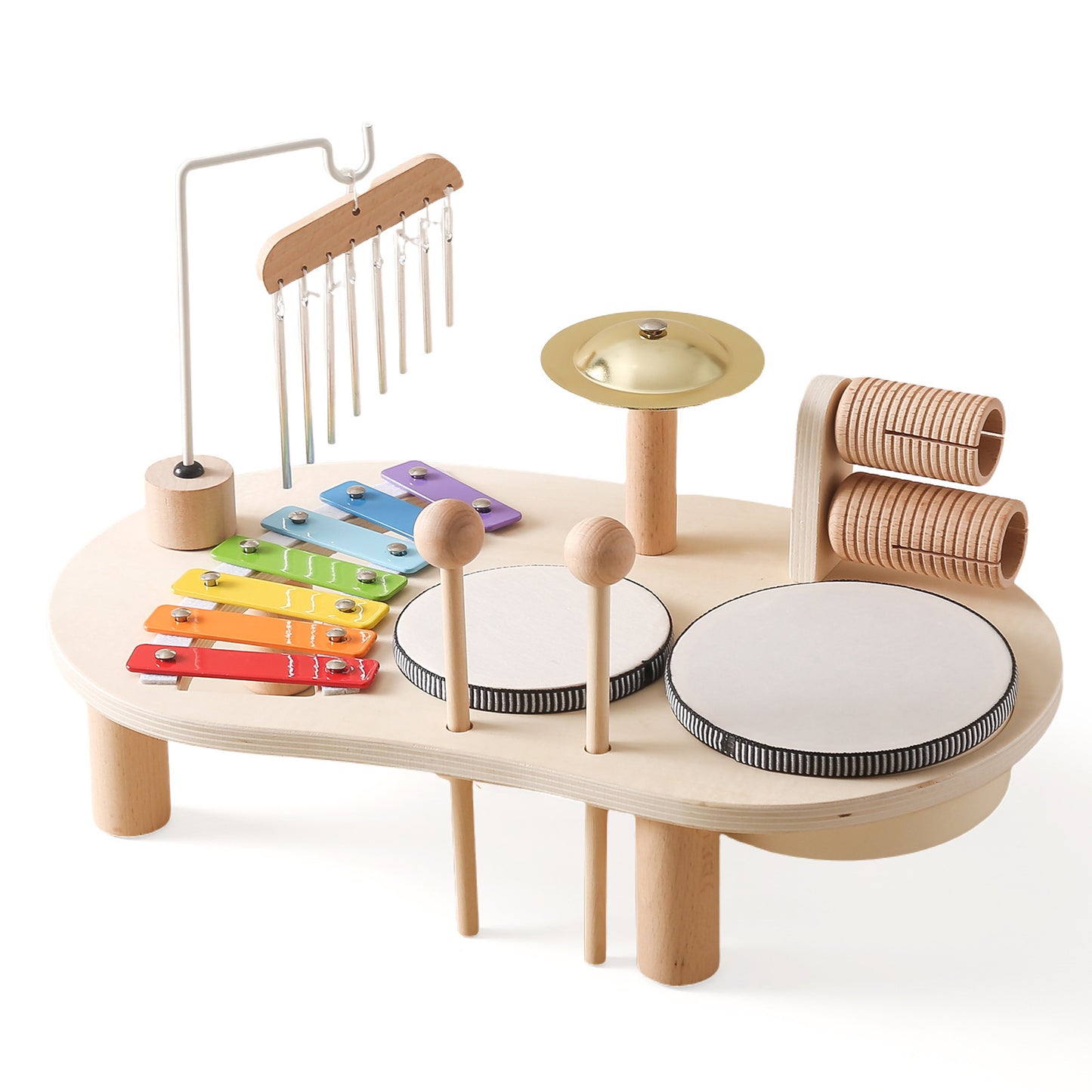 A baby children's music banging bandstand men and women birthday gifts Orff musical instruments teaching aids wooden toys