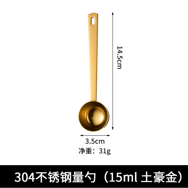 A 5ml-30ml measuring spoon 304 stainless steel fruit flour spoon Kitchen baking weighing spoon Coffee bean measuring spoon