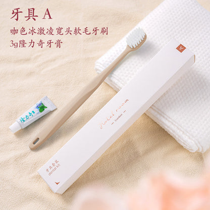 Star hotel special disposable toothbrush with toothpaste comb toiletries set hotel homestay
