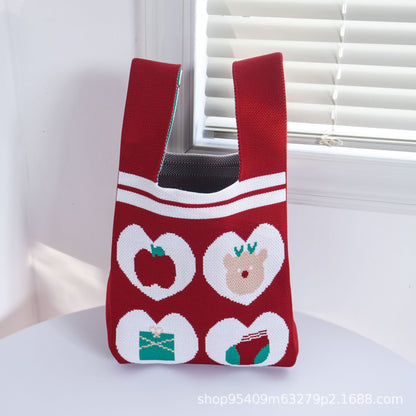 A small bag knit bag handbag