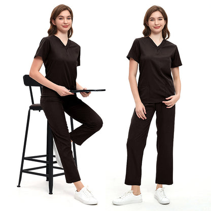 A Surgical Clothes Short Sleeve Washing Clothes Women's Suits Nurse Clothes Operating Room Work Uniforms Isolation Clothes