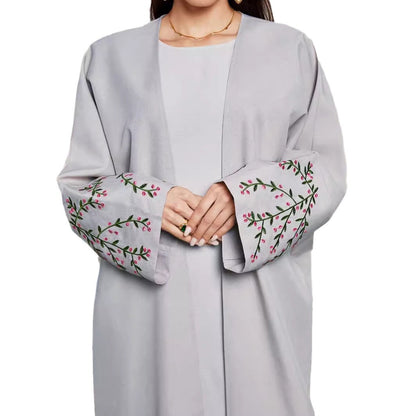 New Muslim Embroidered Middle Eastern Clothing Fashion Elegant Cardigan Embroidered Dress Robe Spot - Mixbatch