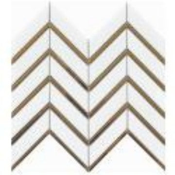 A metal mosaic tile bathroom